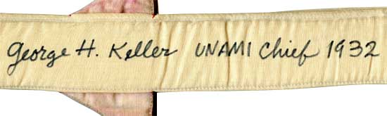 Geroge Keller Sash 1932