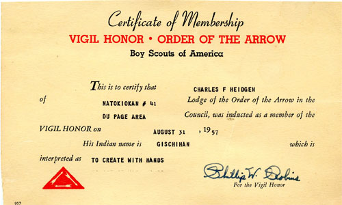 vigil certificate