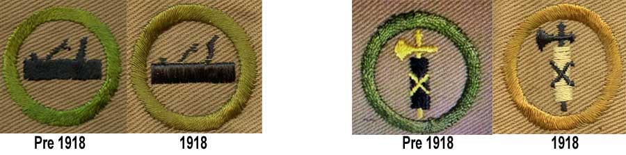 1912-1918 Boy Scout Merit Badges